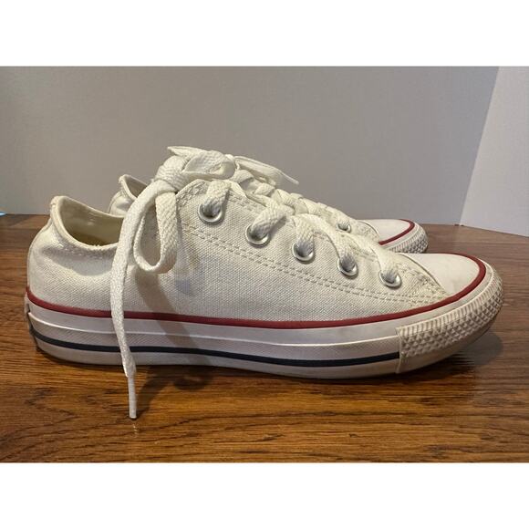 Converse Chuck Taylor All Star Low White Sneakers 3.5M 5.5W - Classic Canvas - Picture 10 of 10